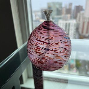 Vintage glass oil lamp